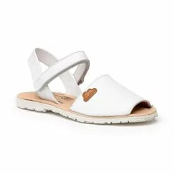 Abarcas Menorquinas Niña Piel Napa Plantilla Acolchada Velcro 220 Blanco, De Angelitos -Venta de zapatos Tienda abarcas menorquinas nina piel napa plantilla acolchada velcro 220 blanco de angelitos 2