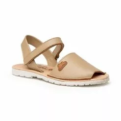 Abarcas Menorquinas Niña Piel Napa Plantilla Acolchada Velcro 220 Camel, De Angelitos -Venta de zapatos Tienda abarcas menorquinas nina piel napa plantilla acolchada velcro 220 camel de angelitos 2