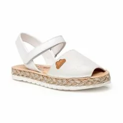 Abarcas Menorquinas Niña Piel Napa Y Glitter Plantilla Acolchada Velcro 222 Blanco, De Angelitos -Venta de zapatos Tienda abarcas menorquinas nina piel napa y glitter plantilla acolchada velcro 222 blanco de angelitos 2