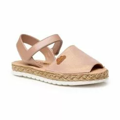 Abarcas Menorquinas Niña Piel Napa Y Glitter Plantilla Acolchada Velcro 222 Nude, De Angelitos -Venta de zapatos Tienda abarcas menorquinas nina piel napa y glitter plantilla acolchada velcro 222 nude de angelitos 2