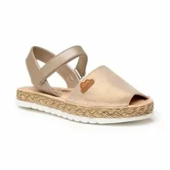 Abarcas Menorquinas Niña Piel Napa Y Glitter Plantilla Acolchada Velcro 222 Taupe, De Angelitos -Venta de zapatos Tienda abarcas menorquinas nina piel napa y glitter plantilla acolchada velcro 222 taupe de angelitos 2