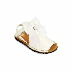 Venta de zapatos Tienda -Venta de zapatos Tienda avarcas menorquinas nino a charol sintetico lazo raso 268 blanco de pisable 1