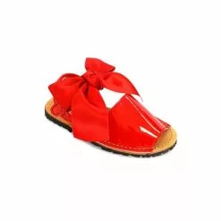 Avarcas Menorquinas Niño/A Charol Sintético Lazo Raso 268 Rojo, De Pisable -Venta de zapatos Tienda avarcas menorquinas nino a charol sintetico lazo raso 268 rojo de pisable 1