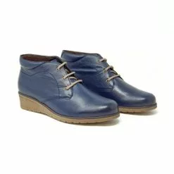 Botines Cómodos Mujer Piel Cuña Cordones Plantilla Extraíble 70241 Marino, De Tupié -Venta de zapatos Tienda botines comodos mujer piel cuna cordones plantilla extraible 70241 marino de tupie 2