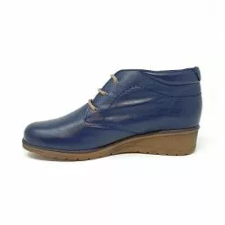 Botines Cómodos Mujer Piel Cuña Cordones Plantilla Extraíble 70241 Marino, De Tupié -Venta de zapatos Tienda botines comodos mujer piel cuna cordones plantilla extraible 70241 marino de tupie 4