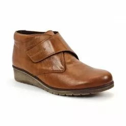 Botines Cómodos Mujer Piel Cuña Velcro Plantilla Extraíble 70244 Cuero, De Tupié -Venta de zapatos Tienda botines comodos mujer piel cuna velcro plantilla extraible 70244 cuero de tupie 2