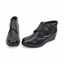 Botines Cómodos Mujer Piel Cuña Velcro Plantilla Extraíble 70244 Negro, De Tupié -Venta de zapatos Tienda botines comodos mujer piel cuna velcro plantilla extraible 70244 negro de tupie 3