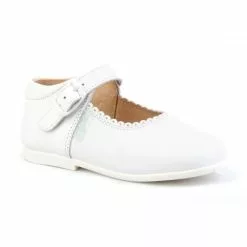 Merceditas Colegiales Infantil Niña Piel Hebilla 500 Blanco, De Angelitos -Venta de zapatos Tienda merceditas colegiales infantil nina piel hebilla 500 blanco de angelitos 2