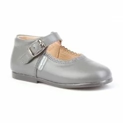 Merceditas Colegiales Infantil Niña Piel Hebilla 500 Gris, De Angelitos -Venta de zapatos Tienda merceditas colegiales infantil nina piel hebilla 500 gris de angelitos 2