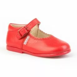 Merceditas Colegiales Infantil Niña Piel Hebilla 500 Rojo, De Angelitos -Venta de zapatos Tienda merceditas colegiales infantil nina piel hebilla 500 rojo de angelitos 2