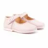 Merceditas Colegiales Infantil Niña Piel Hebilla 500 Rosa, De Angelitos