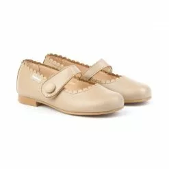 Merceditas Colegiales Niña Piel Napa Velcro 1512 Camel, De Angelitos -Venta de zapatos Tienda merceditas colegiales nina piel napa velcro 1512 camel de angelitos 2