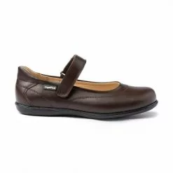 Merceditas Colegiales Niña Piel Napa Velcro 460 Chocolate, De Angelitos -Venta de zapatos Tienda merceditas colegiales nina piel napa velcro 460 chocolate de angelitos 1