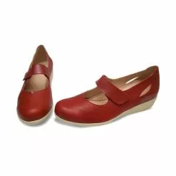 Merceditas Mujer Piel Cuña Plantilla Extraíble 71TP Rojo, De Tupié -Venta de zapatos Tienda merceditas mujer piel cuna plantilla extraible 71tp rojo de tupie 3