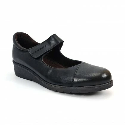 Merceditas Mujer Piel Velcro Plantilla Extraíble 70805 Negro, De Tupié 3 Merceditas Mujer Piel Velcro Plantilla Extraíble 70805 Negro, De Tupié - Imagen 3