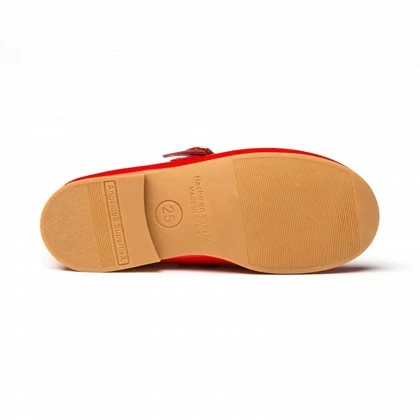 Merceditas Niña Piel Charol Hebilla 1100 Rojo, De Angelitos 4 Merceditas Niña Piel Charol Hebilla 1100 Rojo, De Angelitos - Imagen 4