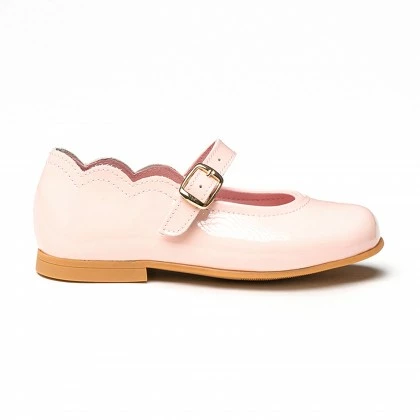 Merceditas Niña Piel Charol Hebilla 1100 Rosa, De Angelitos 2 Merceditas Niña Piel Charol Hebilla 1100 Rosa, De Angelitos - Imagen 2