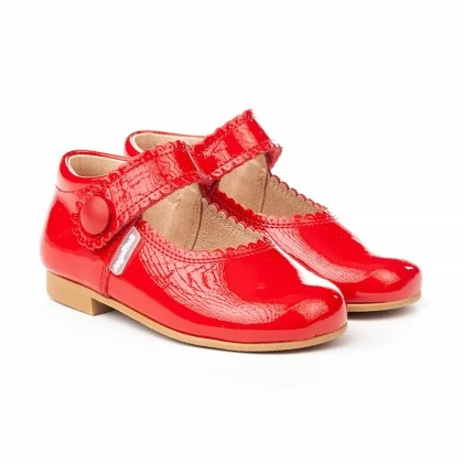 Merceditas Niña Piel Charol Velcro 1502 Rojo, De Angelitos 1 Merceditas Niña Piel Charol Velcro 1502 Rojo, De Angelitos