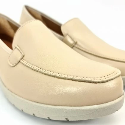 Mocasines Cómodos Mujer Piel Blanda Plantilla Extraíble 12701 Beige, De Amelie 2 Mocasines Cómodos Mujer Piel Blanda Plantilla Extraíble 12701 Beige, De Amelie - Imagen 2