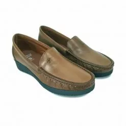Mocasines Mujer Piel Blanda Cuña 1701 Marrón, De Casual -Venta de zapatos Tienda mocasines mujer piel blanda cuna 1701 marron de casual 4