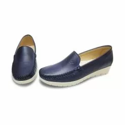 Mocasines Mujer Piel Blanda Cuña 1709CA Marino, De Casual -Venta de zapatos Tienda mocasines mujer piel blanda cuna 1709ca marino de casual 3