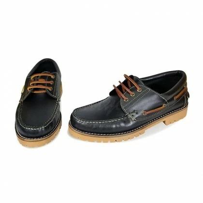 Náuticos De Hombre Piel 200 Negro, De Casual Shoes 5 Náuticos De Hombre Piel 200 Negro, De Casual Shoes - Imagen 5