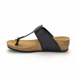 Sandalias Bio Mujer Piel Cuña Piso Corcho 414 Negro, De Morxiva Shoes -Venta de zapatos Tienda sandalias bio mujer piel cuna piso corcho 414 negro de morxiva shoes 2
