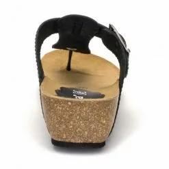 Sandalias Bio Mujer Piel Cuña Piso Corcho 414 Negro, De Morxiva Shoes -Venta de zapatos Tienda sandalias bio mujer piel cuna piso corcho 414 negro de morxiva shoes 3