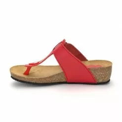 Sandalias Bio Mujer Piel Cuña Piso Corcho 414 Rojo, De Morxiva Shoes -Venta de zapatos Tienda sandalias bio mujer piel cuna piso corcho 414 rojo de morxiva shoes 2