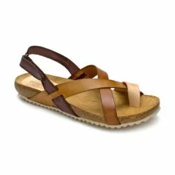 Sandalias Bio Mujer Piel Velcro Piso Corcho 830mx Cuero, De Morxiva Shoes