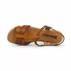 Sandalias Cuña Baja Mujer Piel Grabada Plantilla Acolchada Hebilla 22100 Cuero, De Blusandal -Venta de zapatos Tienda sandalias cuna baja mujer piel grabada plantilla acolchada hebilla 22100 cuero de blusandal 4
