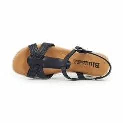 Sandalias Cuña Baja Mujer Piel Grabada Plantilla Acolchada Hebilla 22100 Negro, De Blusandal -Venta de zapatos Tienda sandalias cuna baja mujer piel grabada plantilla acolchada hebilla 22100 negro de blusandal 4