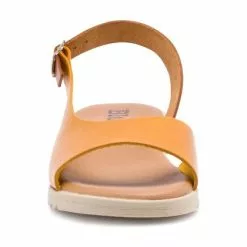 Venta de zapatos Tienda -Venta de zapatos Tienda sandalias cuna baja mujer piel plantilla acolchada 1115 amarillo de blusandal 1