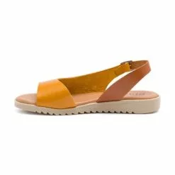 Sandalias Cuña Baja Mujer Piel Plantilla Acolchada 1115 Amarillo, De Blusandal -Venta de zapatos Tienda sandalias cuna baja mujer piel plantilla acolchada 1115 amarillo de blusandal 2
