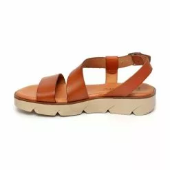 Sandalias Cuña Baja Mujer Piel Plantilla Acolchada 166 Cuero, De Blusandal -Venta de zapatos Tienda sandalias cuna baja mujer piel plantilla acolchada 166 cuero de blusandal 2