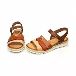 Sandalias Cuña Baja Mujer Piel Velcro Plantilla Acolchada 2898 Multicuero, De Blusandal -Venta de zapatos Tienda sandalias cuna baja mujer piel velcro plantilla acolchada 2898 multicuero de blusandal 5