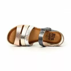 Sandalias Cuña Baja Mujer Piel Velcro Plantilla Acolchada 2898 Multimetal, De Blusandal -Venta de zapatos Tienda sandalias cuna baja mujer piel velcro plantilla acolchada 2898 multimetal de blusandal 4