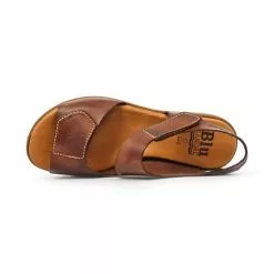 Sandalias Cuña Mujer Piel Velcro Plantilla Acolchada 54326 Marron, De Blusandal -Venta de zapatos Tienda sandalias cuna mujer piel velcro plantilla acolchada 54326 marron de blusandal 4