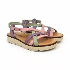 Sandalias Planas Mujer Piel Plantilla Acolchada 22106 Multicolor, De Blusandal -Venta de zapatos Tienda sandalias planas mujer piel plantilla acolchada 22106 multicolor de blusandal 5
