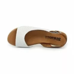 Sandalias Planas Mujer Piel Plantilla Acolchada 22115 Blanco, De Blusandal -Venta de zapatos Tienda sandalias planas mujer piel plantilla acolchada 22115 blanco de blusandal 4