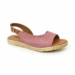Sandalias Planas Mujer Piel Plantilla Acolchada 22115 Rosa, De Blusandal -Venta de zapatos Tienda sandalias planas mujer piel plantilla acolchada 22115 rosa de blusandal 2
