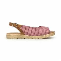 Sandalias Planas Mujer Piel Plantilla Acolchada 22115 Rosa, De Blusandal