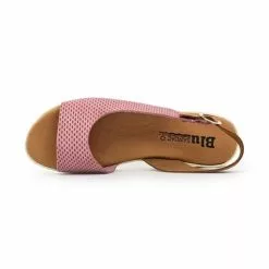 Sandalias Planas Mujer Piel Plantilla Acolchada 22115 Rosa, De Blusandal -Venta de zapatos Tienda sandalias planas mujer piel plantilla acolchada 22115 rosa de blusandal 4