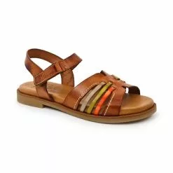 Sandalias Planas Mujer Piel Velcro Plantilla Acolchada 64103 Cuero, De Blusandal -Venta de zapatos Tienda sandalias planas mujer piel velcro plantilla acolchada 64103 cuero de blusandal 2