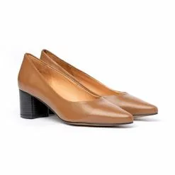 Venta de zapatos Tienda -Venta de zapatos Tienda zapatos de salon confort mujer piel napa tacon bajo 1493 vison de eva manas 1