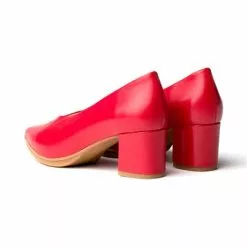Zapatos De Salón Confort Mujer Piel Napa Tacón Medio Descubierto 1497 Rojo, De Eva Mañas -Venta de zapatos Tienda zapatos de salon confort mujer piel napa tacon bajo 1497 rojo de eva manas 2