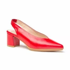 Zapatos De Salón Confort Mujer Piel Napa Tacón Medio Descubierto 1496 Rojo, De Eva Mañas -Venta de zapatos Tienda zapatos de salon confort mujer piel napa tacon medio descubierto 1496 rojo de eva manas 2