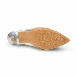 Zapatos De Salón Descubierto Mujer Piel Metalizada Tacón Alto 1495 Plata, De Eva Mañas -Venta de zapatos Tienda zapatos de salon descubierto mujer piel metalizada tacon alto 1495 plata de eva manas 3