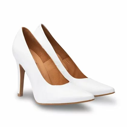 Zapatos De Salón Mujer Piel Napa Tacón Alto 1494 Blanco, De Eva Mañas 2 Zapatos De Salón Mujer Piel Napa Tacón Alto 1494 Blanco, De Eva Mañas - Imagen 2