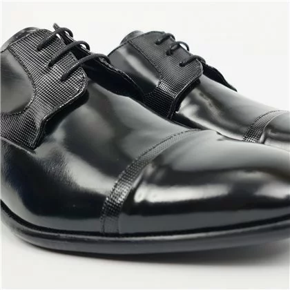 Zapatos Derby Hombre Piel Grabada 9882 Negro, De Latino 2 Zapatos Derby Hombre Piel Grabada 9882 Negro, De Latino - Imagen 2